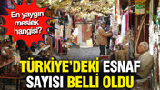 T&uuml;rkiye&rsquo;deki esnaf sayısı belli oldu: En yaygın meslek hangisi?