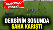 Trabzonspor-Galatasaray maçının sonunda futbolcular arasında kavga çıktı