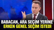 Babacan, ara seçim yerine erken genel seçim istedi