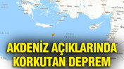 Akdeniz açıklarında korkutan deprem