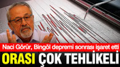 Naci Görür Bingöl depremi sonrası işaret etti: Çok tehlikeli…