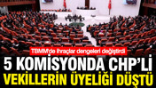 CHP'deki ihraçlar TBMM komisyonlarında dengeleri değiştirdi