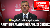 Özgür Özel: "yeni parti kurmanın meraklısı değiliz"