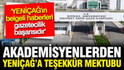 Şırnak Üniversitesi akademisyenlerinden YENİÇAĞ'a teşekkür mektubu
