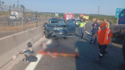 TEM Otoyolu'nda zincirleme kaza: 3 araç birbirine girdi, ortalık savaş alanına döndü