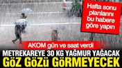 AKOM saat verdi: Gök gürültülü sağanak yağış geliyor, 30 kg yağacak