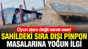 Oyun alanı değil sanat eseri: ABD'de sahildeki sıra dışı pinpon masalarına yoğun ilgi