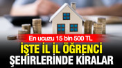 En ucuzu 15 bin 500 TL'den başlıyor: İşte üniversite şehirlerinde güncel kira tablosu