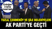 Erdoğan 3 isme rozet taktı: Tuzla, Çekmeköy ve Şile Belediyeleri AK Parti’ye geçti