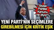 YENİ Parti'nin seçimlere girebilmesi için kritik eşik: Kanunun ilk şartı yerine geldi