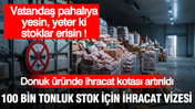 İç piyasa unutuldu: Donuk üründe 10 bin tonluk ihracat kotası, 50 bin tona çıkarıldı