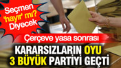 Çerçeve yasa sonrası kararsızların oy oranı 3 büyük partiyi geçti: Seçmen 'hayır' mı diyecek