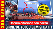Girne açıklarında yüzlerce yolcusu bulunan gemi battı