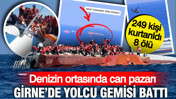 Girne açıklarında yüzlerce yolcusu bulunan gemi battı