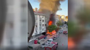 Sabahın ilk ışıkları ile birlikte alevleri binayı sardı: Kapalı markette yangın çıktı