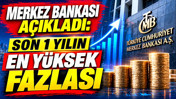 Merkez Bankası açıkladı: Cari dengede son 1 yılın en yüksek fazlası
