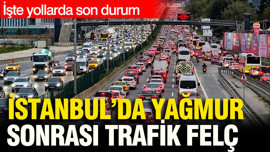 İstanbul'da yağmur sonrası trafik yüzde 80'i geçti