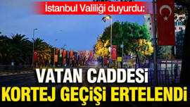 Vatan Caddesi'ndeki 29 Ekim Kortej geçişi, yağış nedeniyle ileri bir tarihe ertelendi