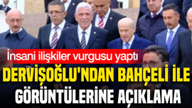 Anıtkabir'de Bahçeli'nin koluna giren Dervişoğlu: İzaha muhtaç bir durum yok