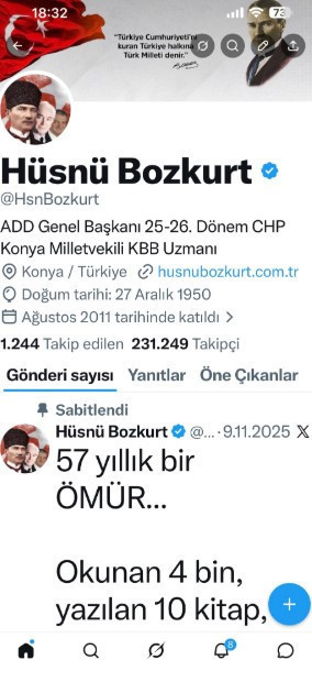 Hüsnü Bozkurt, Elon Musk'a seslendi: Son 20 günde 607 takipçim gitti - Resim : 1