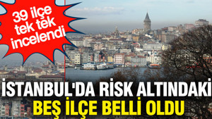 İstanbul'da risk altındaki beş ilçe belli oldu: 39 ilçe tek tek incelendi