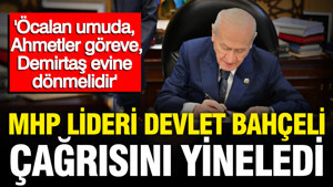 MHP lideri Devlet Bahçeli 'Öcalan umuda, Demirtaş evine' çağrısını yineledi