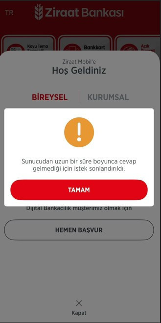 Ziraat Bankası mobil ve internet çöktü mü? ATM, POS, kart ve mobil hizmetler devre dışı kaldı - Resim : 1