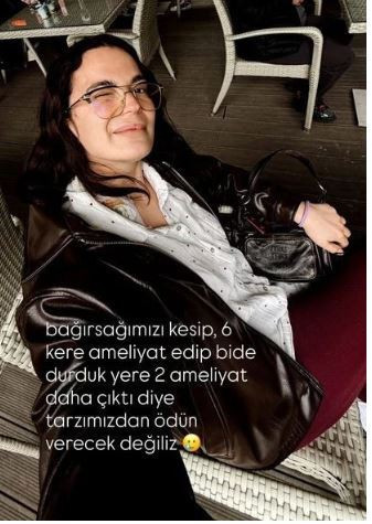 Aslı Bekiroğlu hastane odasından son durumunu paylaştı: Yanlış kesilen bağırsak hayatını değiştirdi: - Resim : 2