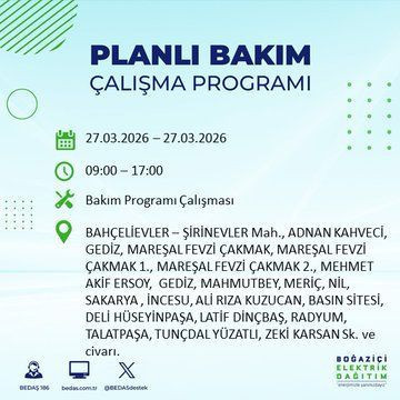 BEDAŞ duyurdu: İstanbul'da hangi ilçelerde elektrik kesintisi olacak? - Resim: 5