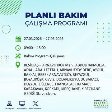 BEDAŞ duyurdu: İstanbul'da hangi ilçelerde elektrik kesintisi olacak? - Resim: 7