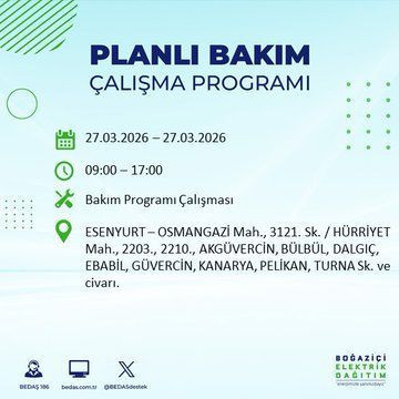 BEDAŞ duyurdu: İstanbul'da hangi ilçelerde elektrik kesintisi olacak? - Resim: 11