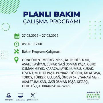 BEDAŞ duyurdu: İstanbul'da hangi ilçelerde elektrik kesintisi olacak? - Resim: 14