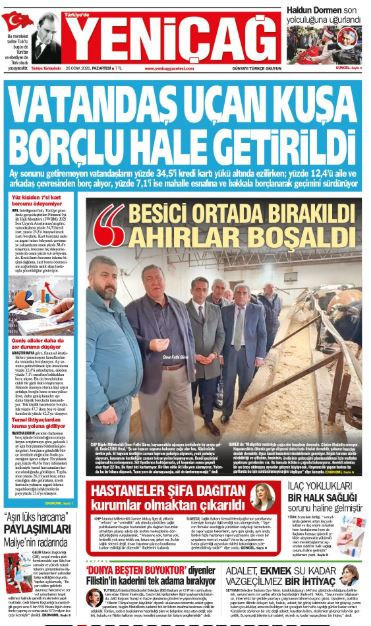 Yeniçağ Gazetesi: Vatandaş uçan kuşa borçlu hale getirildi - Resim : 1