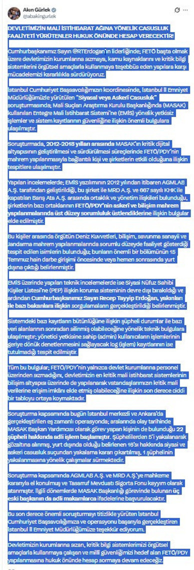 MASAK’ın kritik sisteminde çarpıcı soruşturma: 22 şüpheli hakkında işlem - Resim : 1