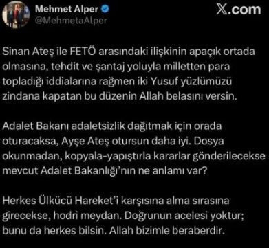 Ülkü Ocakları yöneticisinden olay yaratacak Sinan Ateş açıklaması - Resim : 1