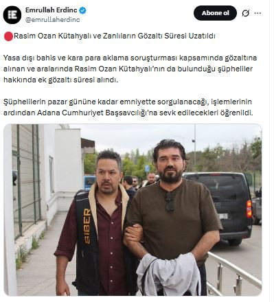Rasim Ozan Kütahyalı'nın gözaltı süresi uzatıldı - Resim : 1