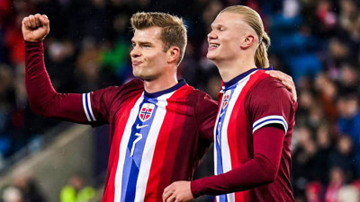 Sörloth ve Haaland geceye damga vurdu: 12 dakikada 4 gol