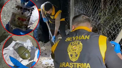 Adana’da EYP ve el bombası operasyonu! Bahçe cephanelik çıktı