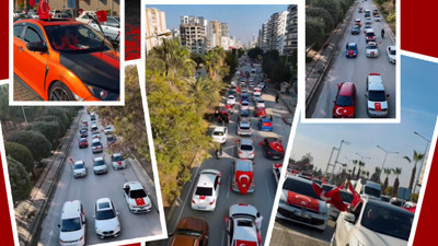 Adanalılar Türk Bayrağı için sokaklara döküldü
