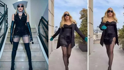Madonna yine gündemin zirvesinde: Catwalk yaptı, sosyal medyayı salladı