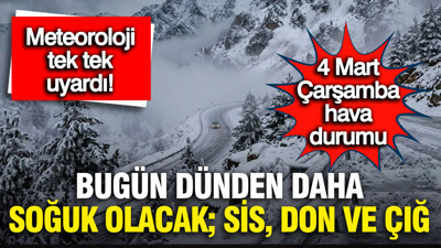 Meteoroloji tek tek uyardı: Sağanak, kar ve kuvvetli rüzgar alarmı (4 Mart Çarşamba)
