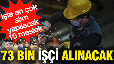 73 bin işçi alınacak: İşte en çok alım yapılacak 10 meslek