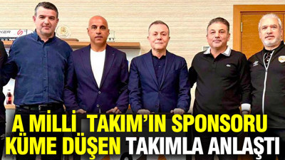Türkiye A Milli Futbol Takımı'nın sponsoru küme düşen takımla anlaştı