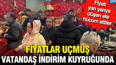 Fiyatlar uçmuş, vatandaş ucuz et kuyruğunda