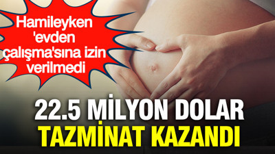 Hamileyken 'evden çalışma'sına izin verilmedi: 22.5 milyon dolar tazminat kazandı