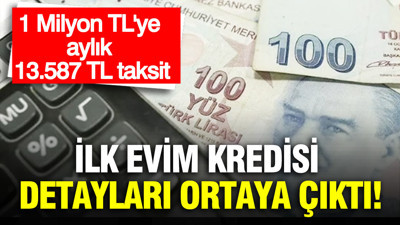 1 Milyon TL'ye aylık 13.587 TL taksit: İlk evim kredisi detayları