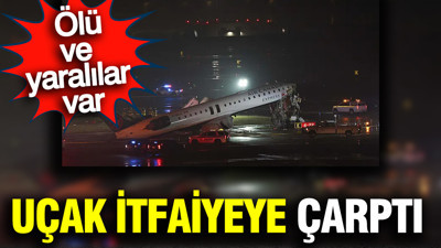 ABD'de uçak itfaiyeye çarptı: Ölü ve yaralılar var
