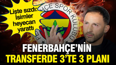 Fenerbahçe'nin transferde 3'te 3 planı: Liste sızdı, isimler heyecan yarattı