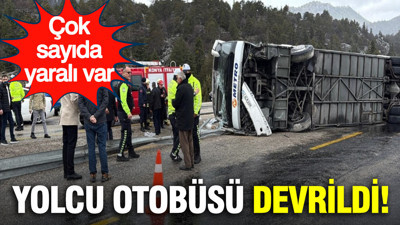 Yolcu otobüsü devrildi: Çok sayıda yaralı var