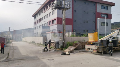 Körfez’de trafo yangını panikletti